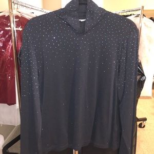 St. John Sparkly blue blouse